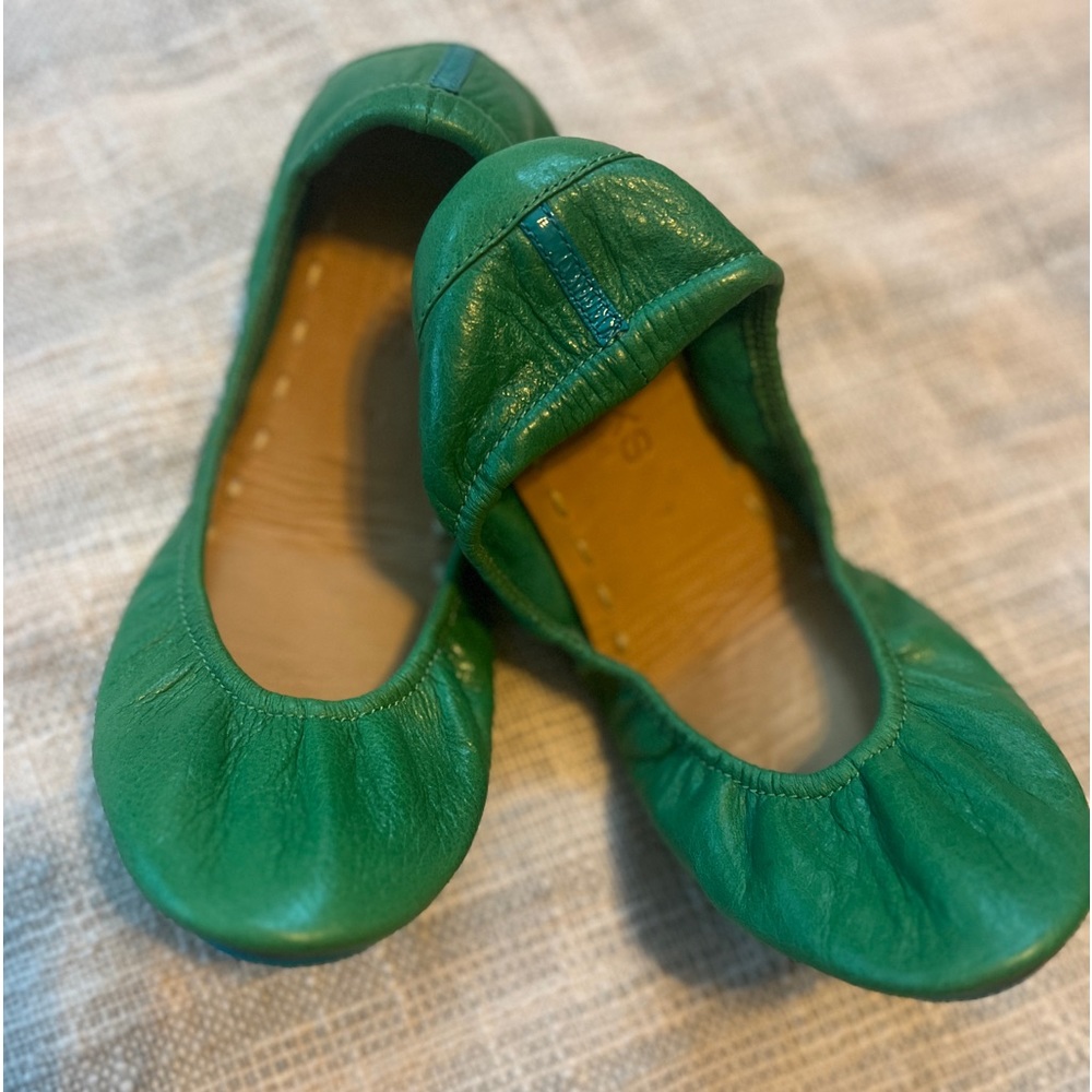 Tieks By Gavrieli Green Ballet Flats US Womens Size 7 Leather